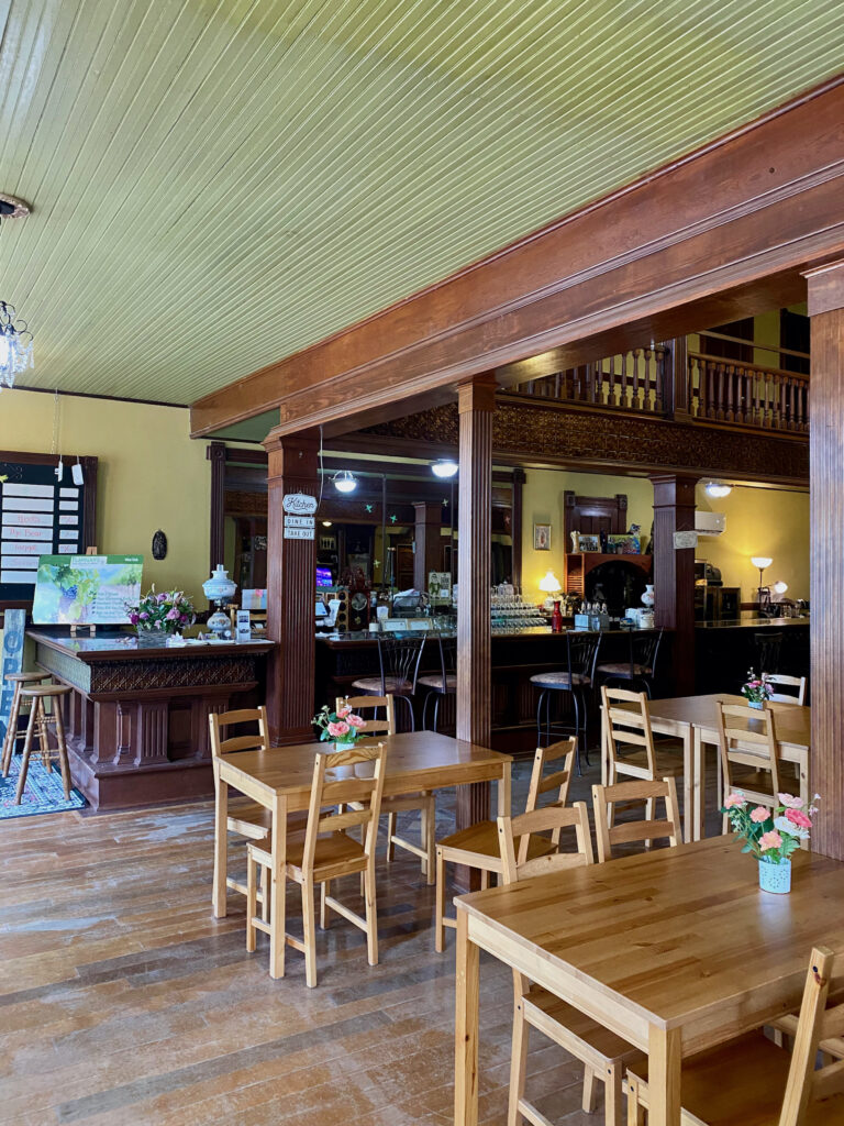 The entrance at Flanigan's Distillery in Bertram, Texas